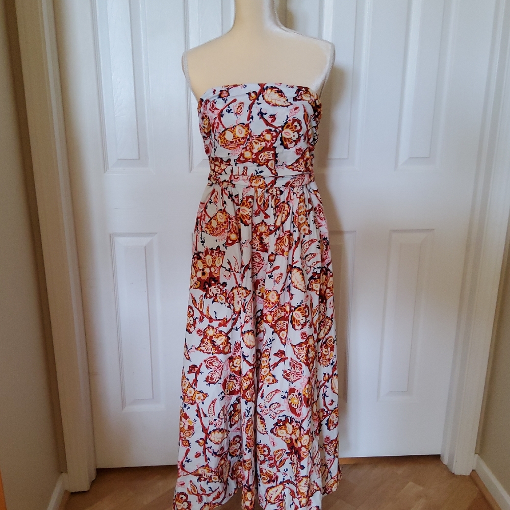 Floral Strapless Maxi Dress